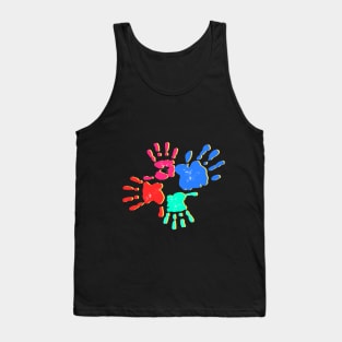 Family day, family handprint, love, cute, funny, humor, mother, father, wife, husband, kids Tank Top